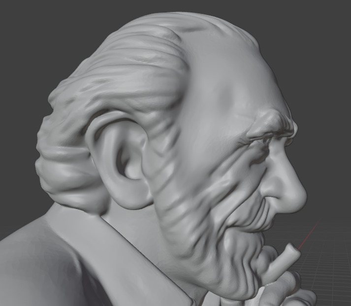 Charles Bukowski 3D print model_20