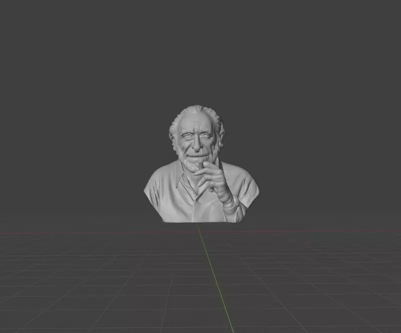 Charles Bukowski 3D print model_0