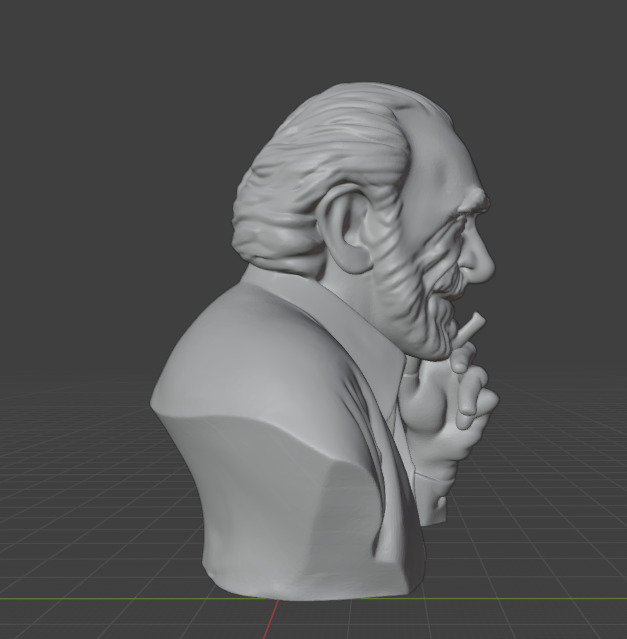 Charles Bukowski 3D print model_2
