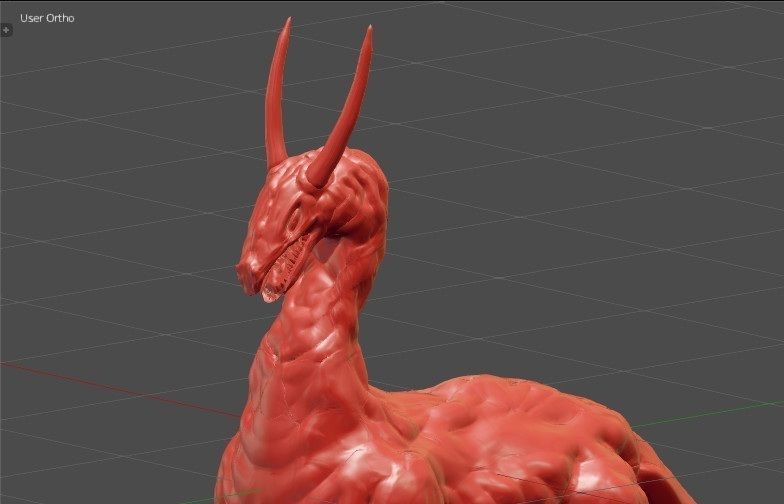 Dragon 3D Model Detailed Scult 3D model_1