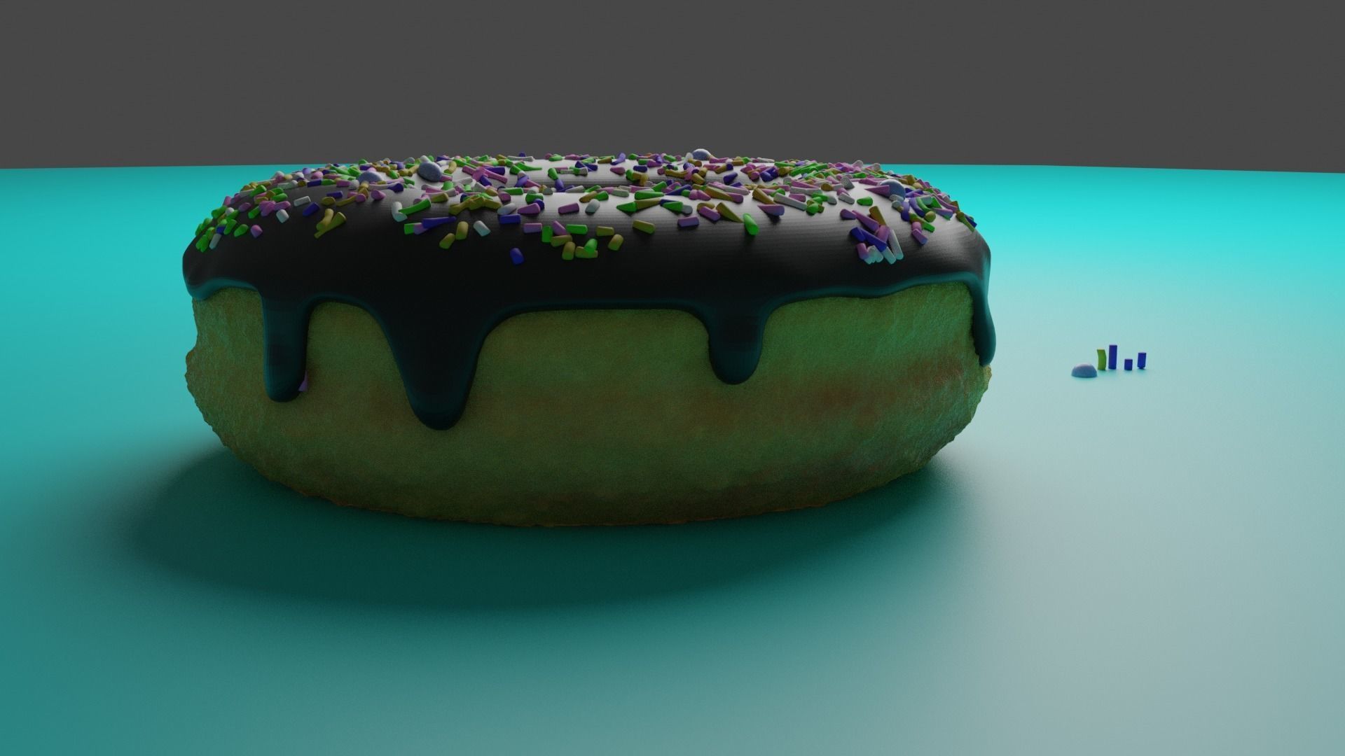 donut with sprinkles 3D model_5