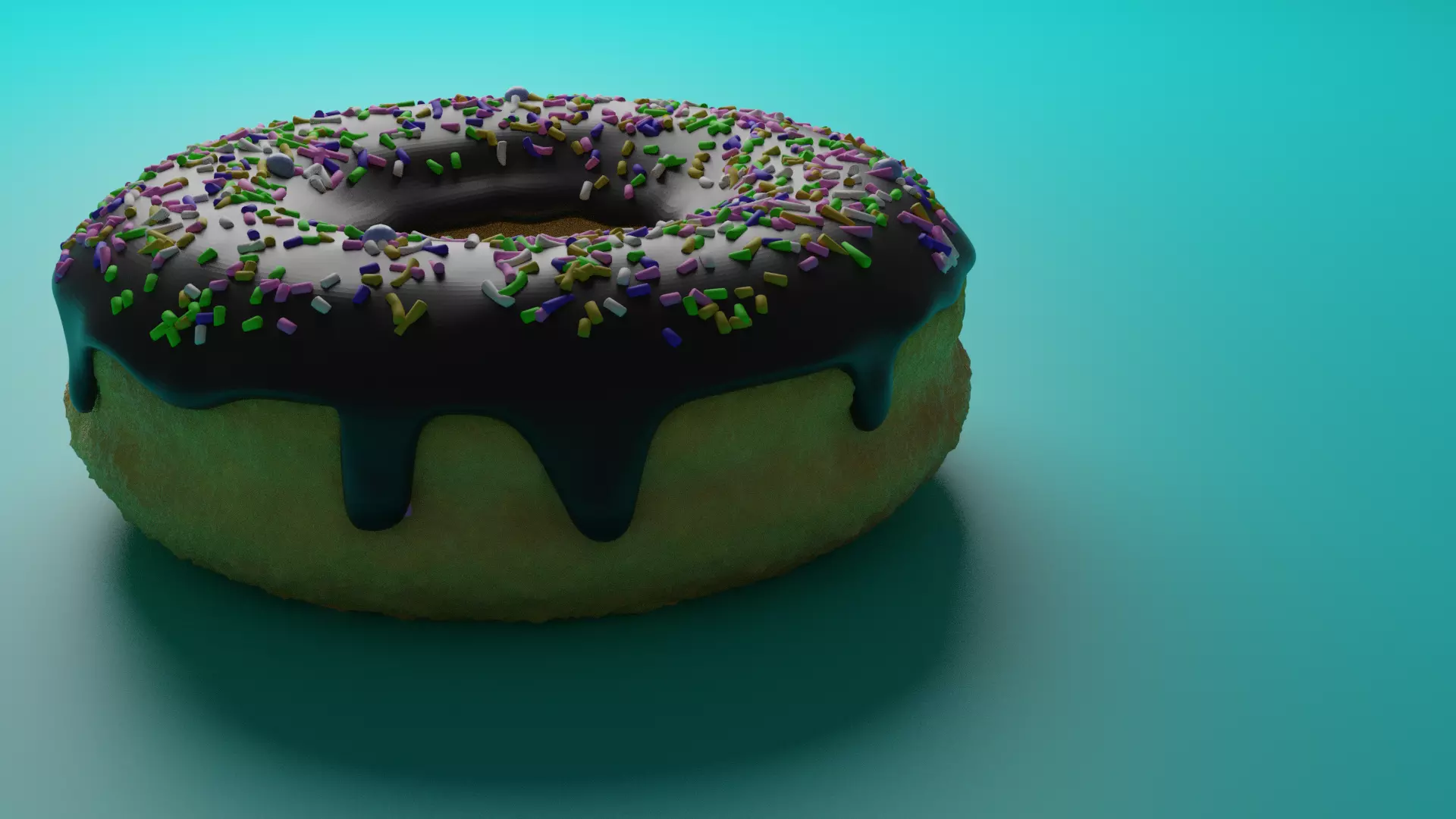 donut with sprinkles 3D model_0