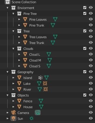 Floating Island Low-poly 3D model_25