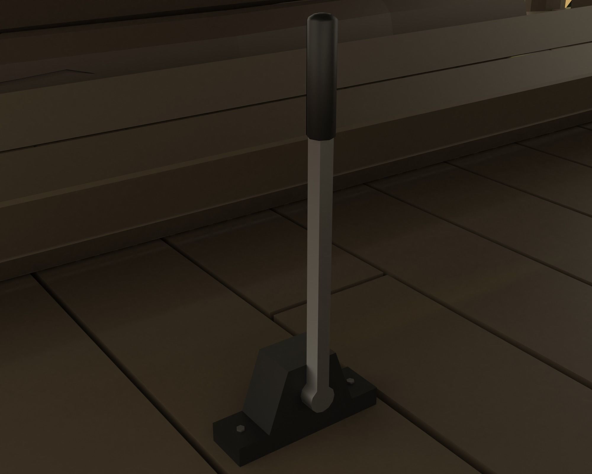 Hydraulic sawmill Low-poly 3D model_5