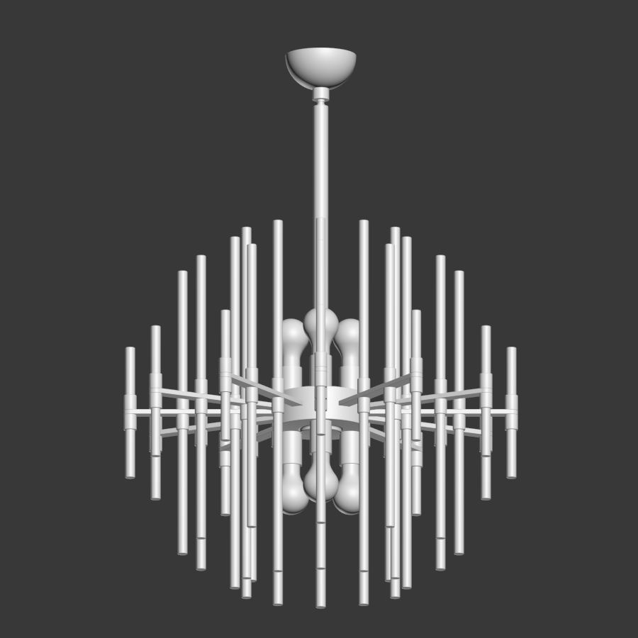 Quebec 6 Light Chandelier 3D model_2