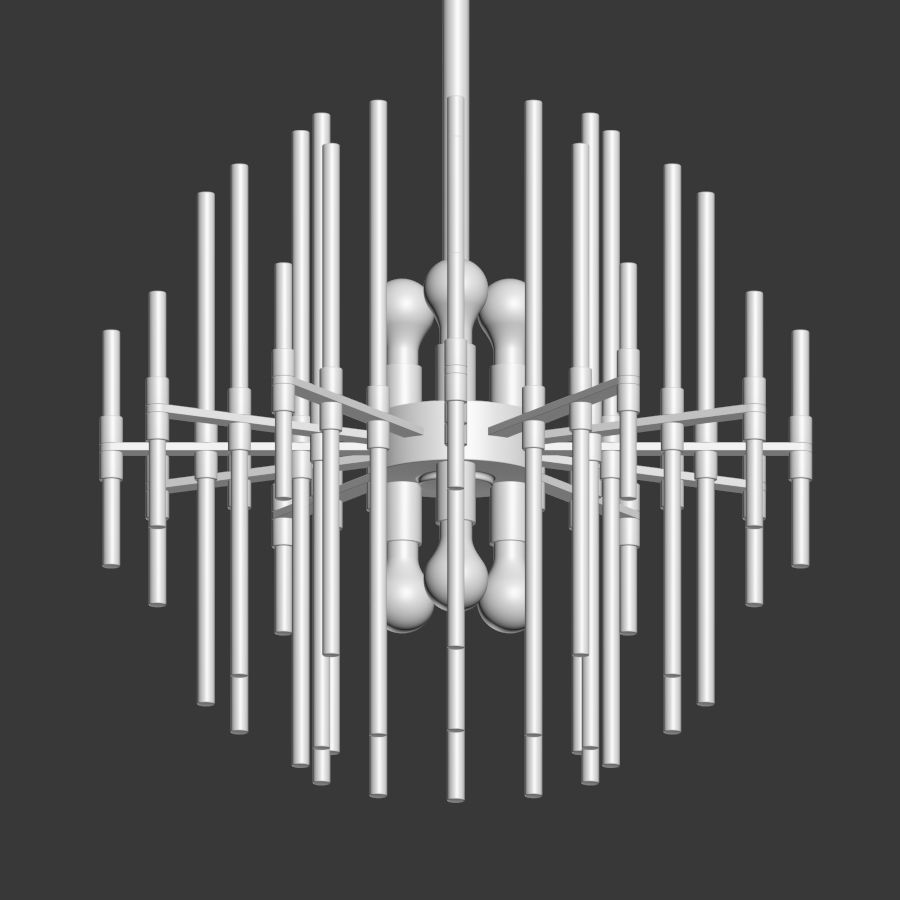 Quebec 6 Light Chandelier 3D model_3
