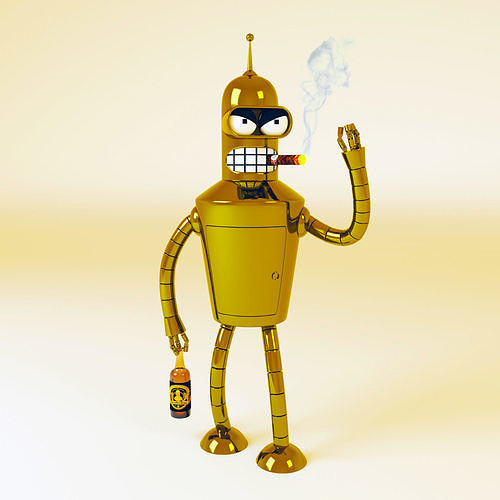 Bender Bending Rodriguez toy from futurama  Free 3D print model