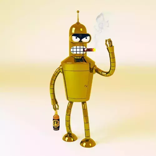 Bender Bending Rodriguez toy from futurama  Free 3D print model