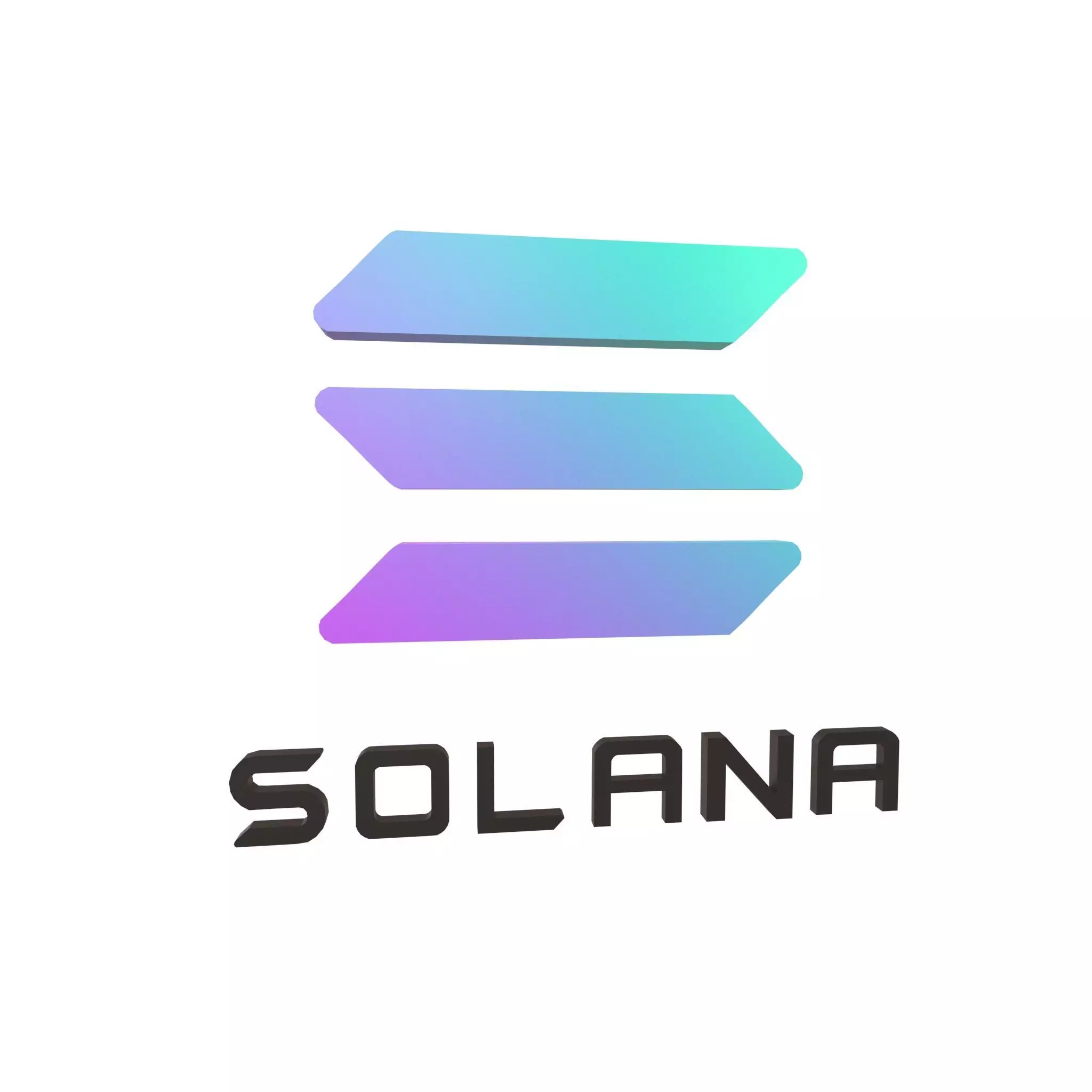 Solana Coin v1 001 Low-poly 3D model