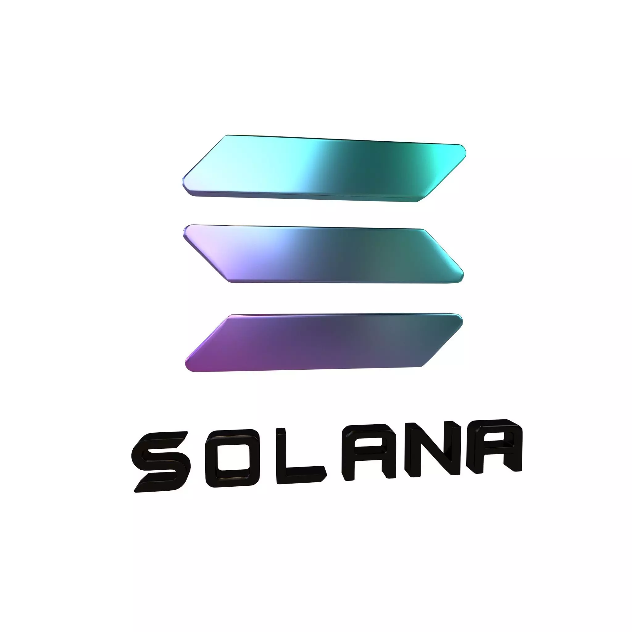 Solana Coin v2 002 Low-poly 3D model