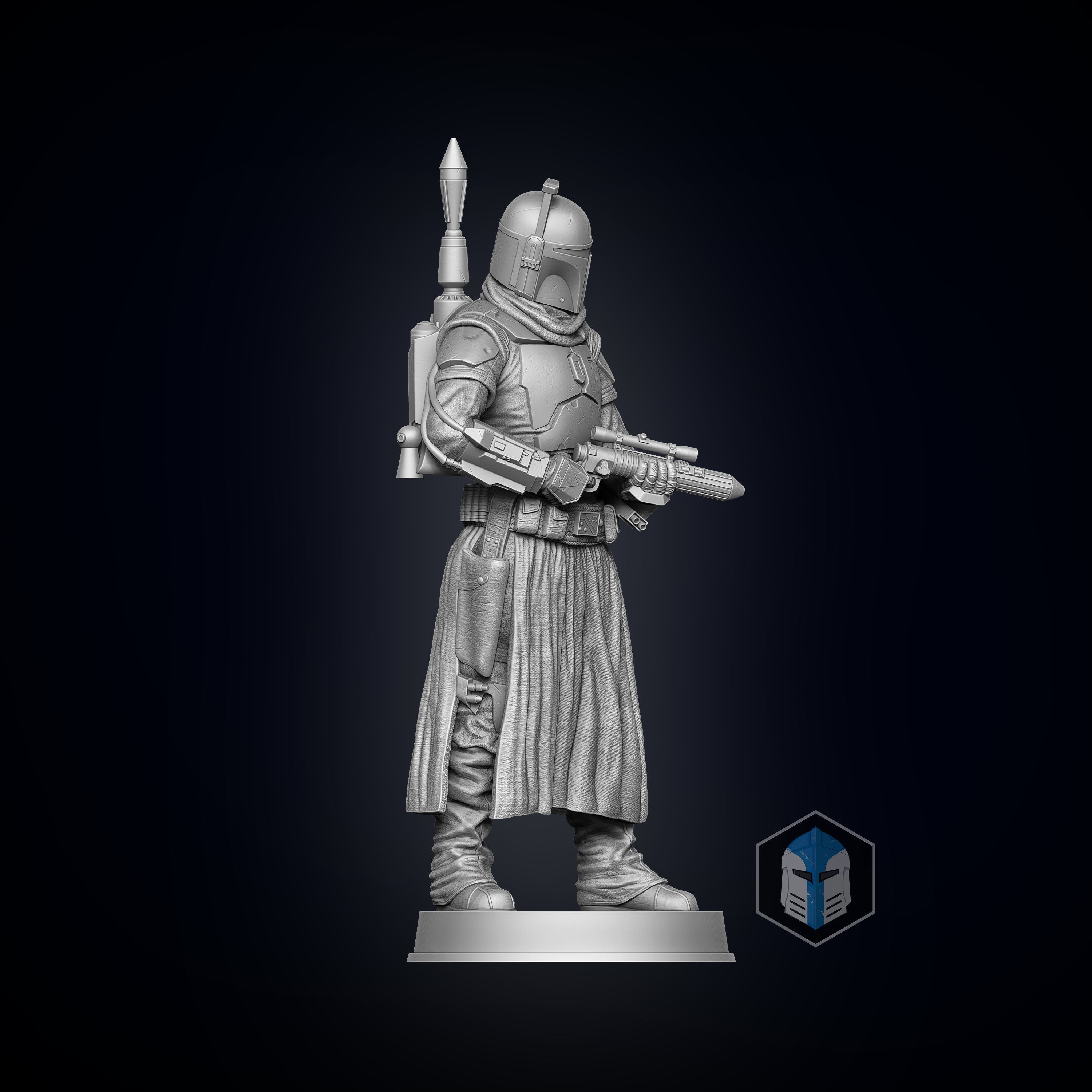 Boba Fett Figurine - Pose 1 3D print model_2