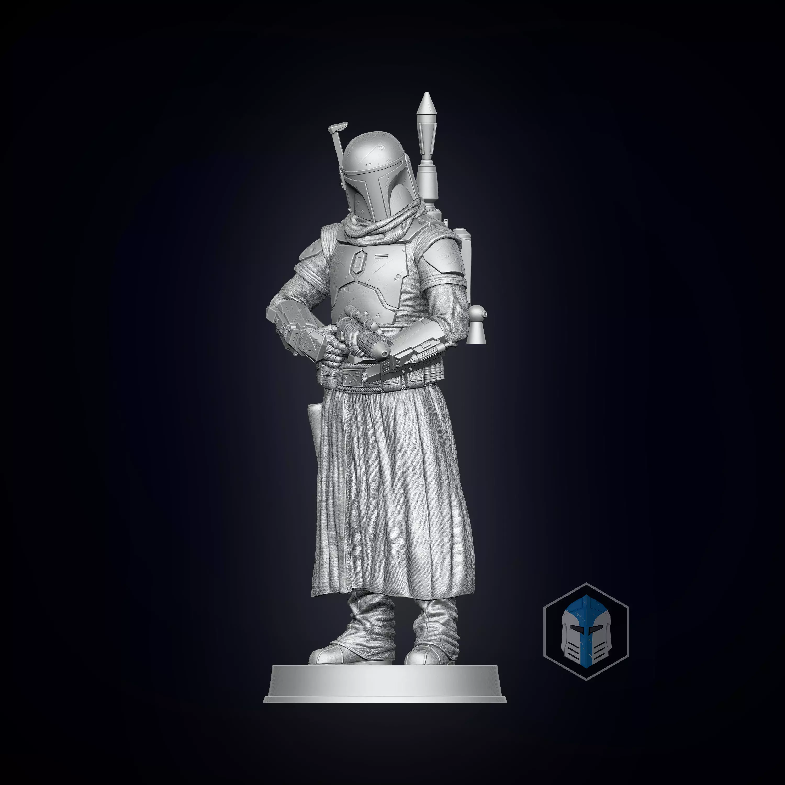 Boba Fett Figurine - Pose 1 3D print model_0