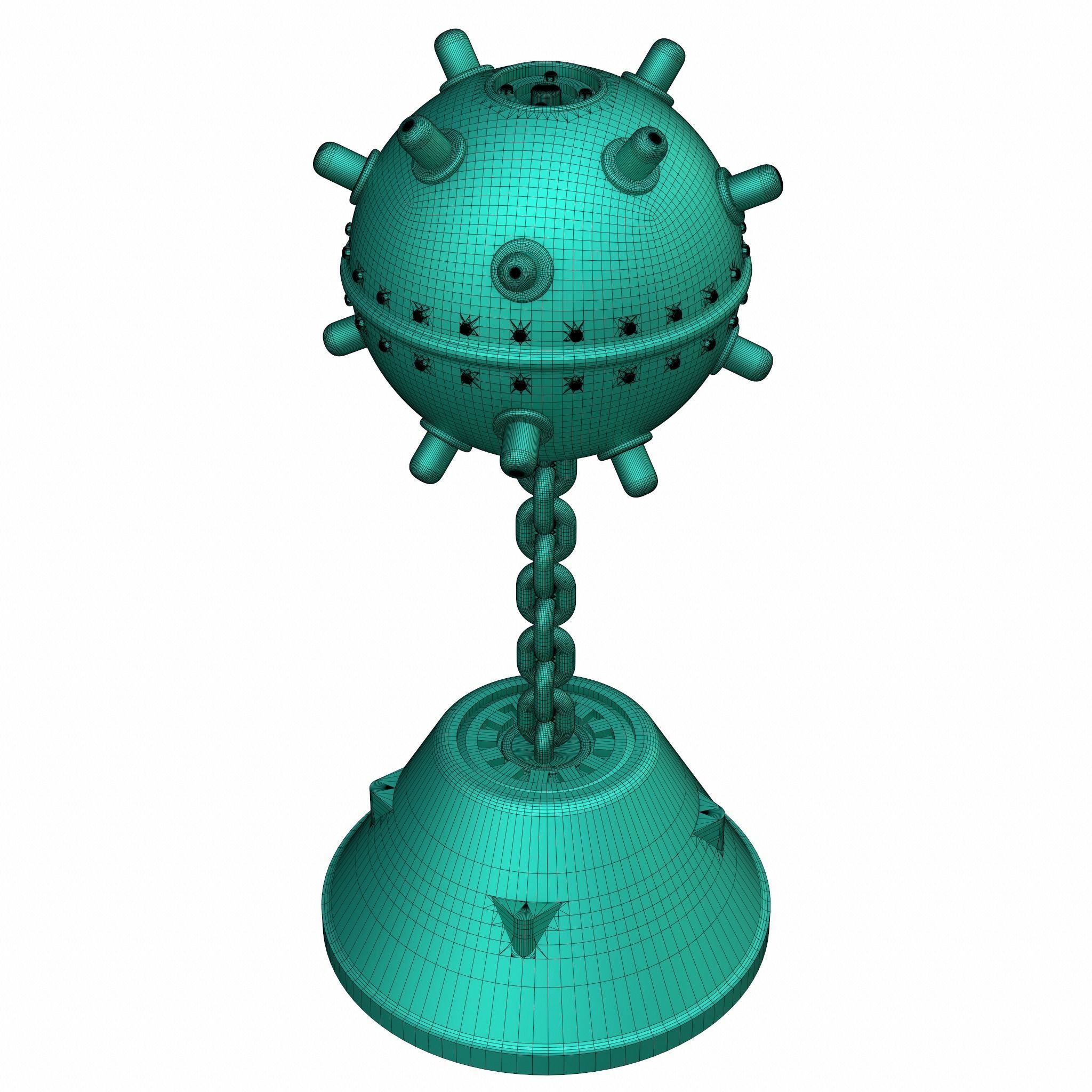 Mini Naval Mine 3D print model_10
