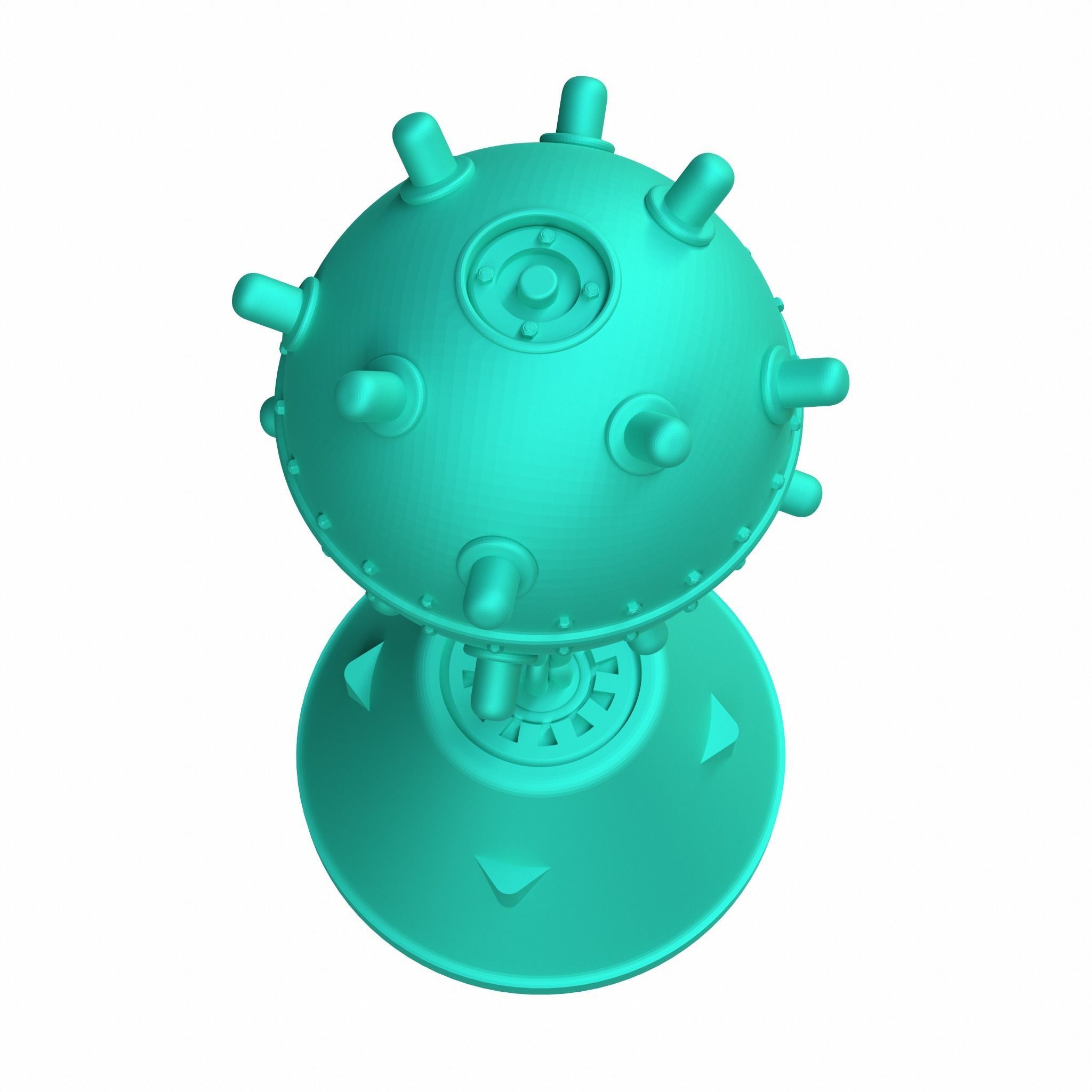 Mini Naval Mine 3D print model_4