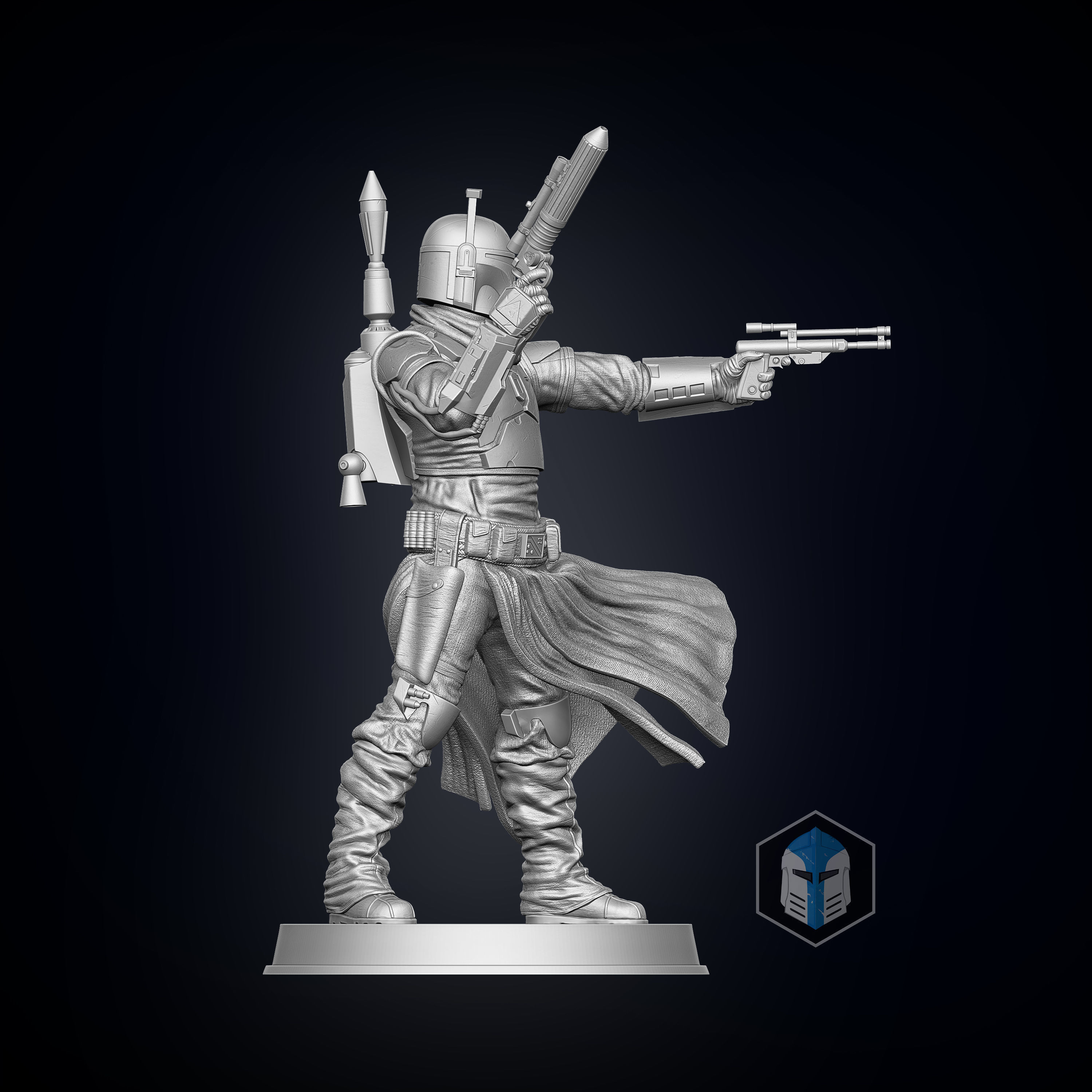 Boba Fett Figurine - Pose 3 3D print model_2