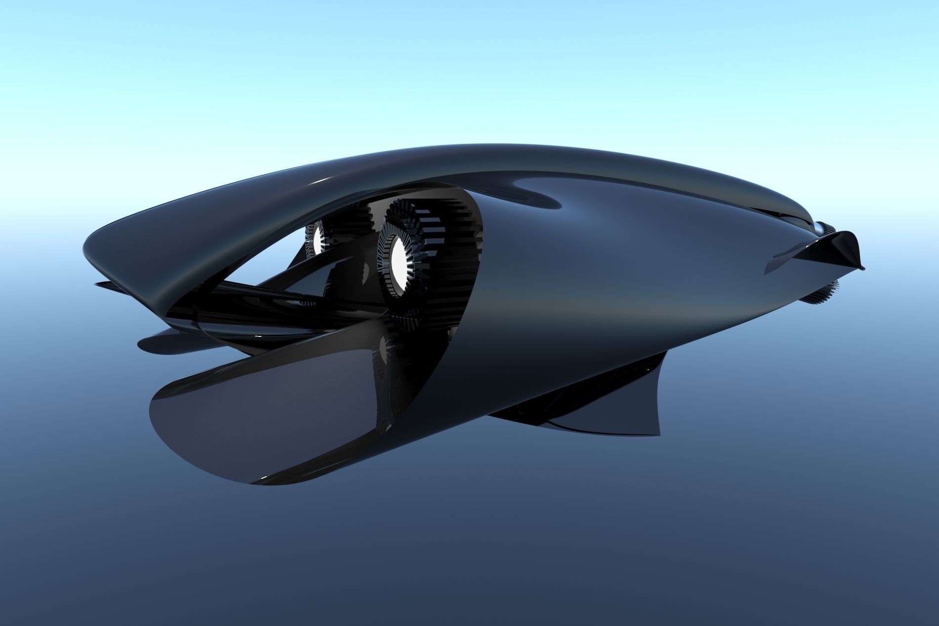 Spaceship Sci-Fi Turbo 3D 3D model_23