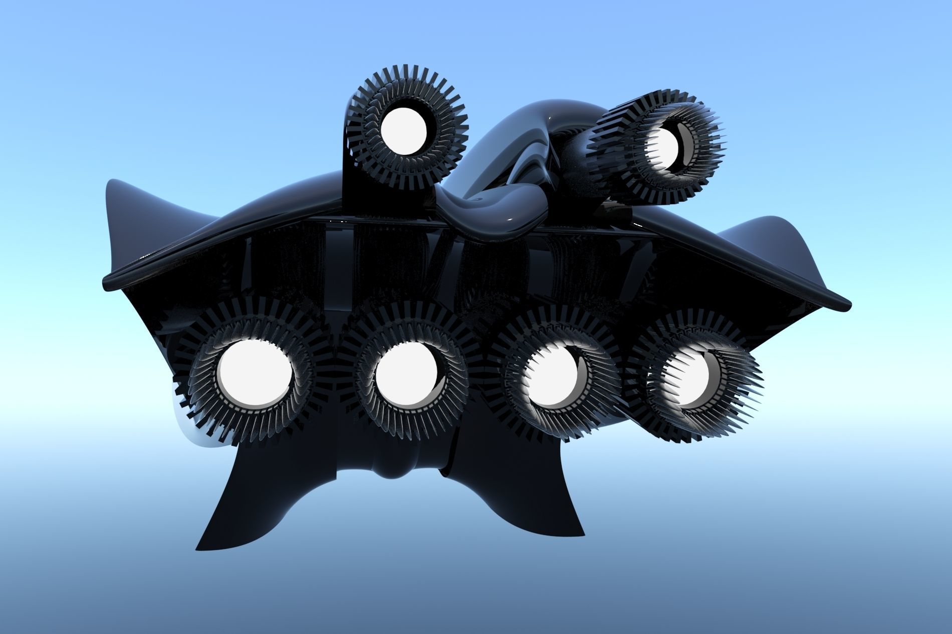 Spaceship Sci-Fi Turbo 3D 3D model_11