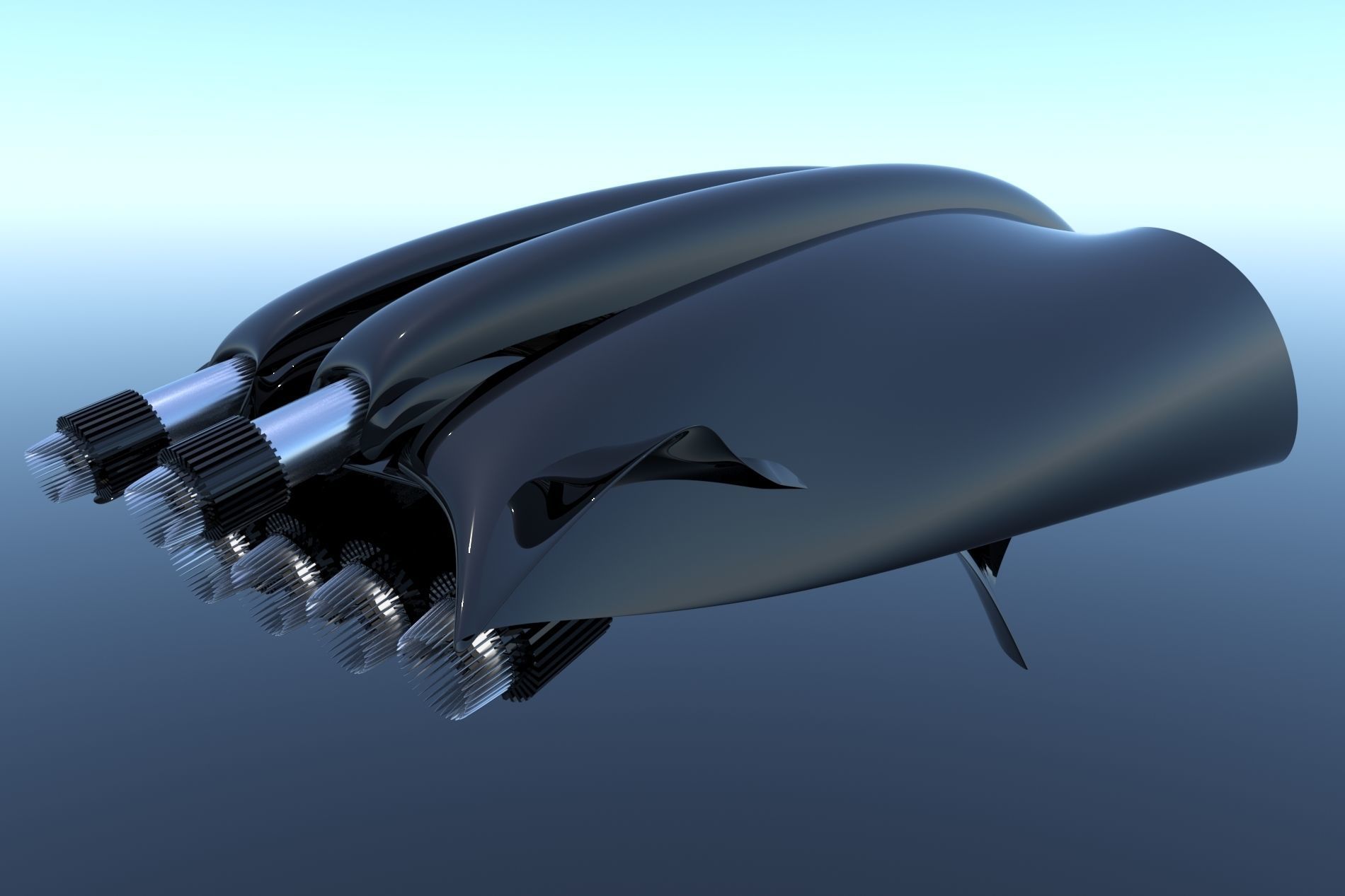 Spaceship Sci-Fi Turbo 3D 3D model_8