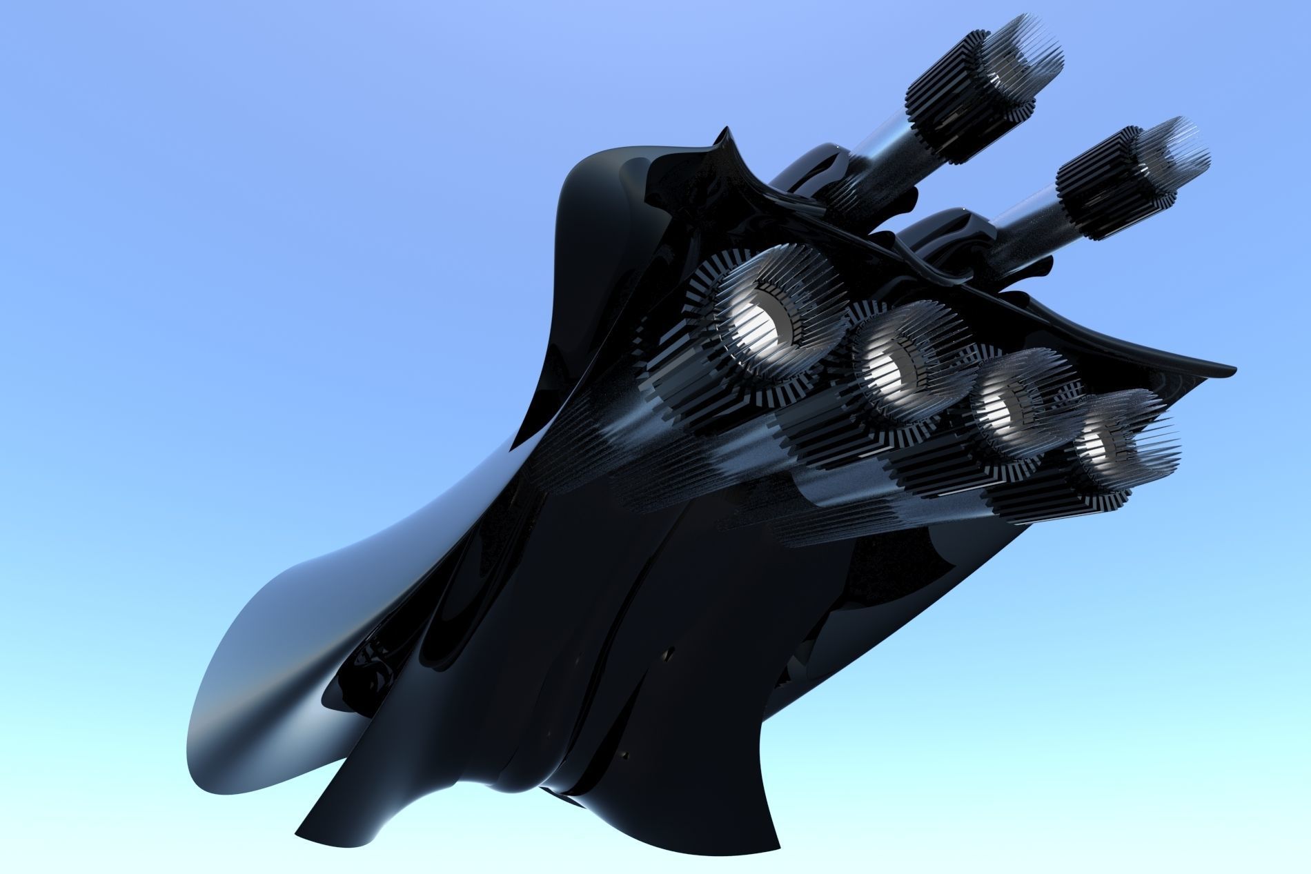 Spaceship Sci-Fi Turbo 3D 3D model_10