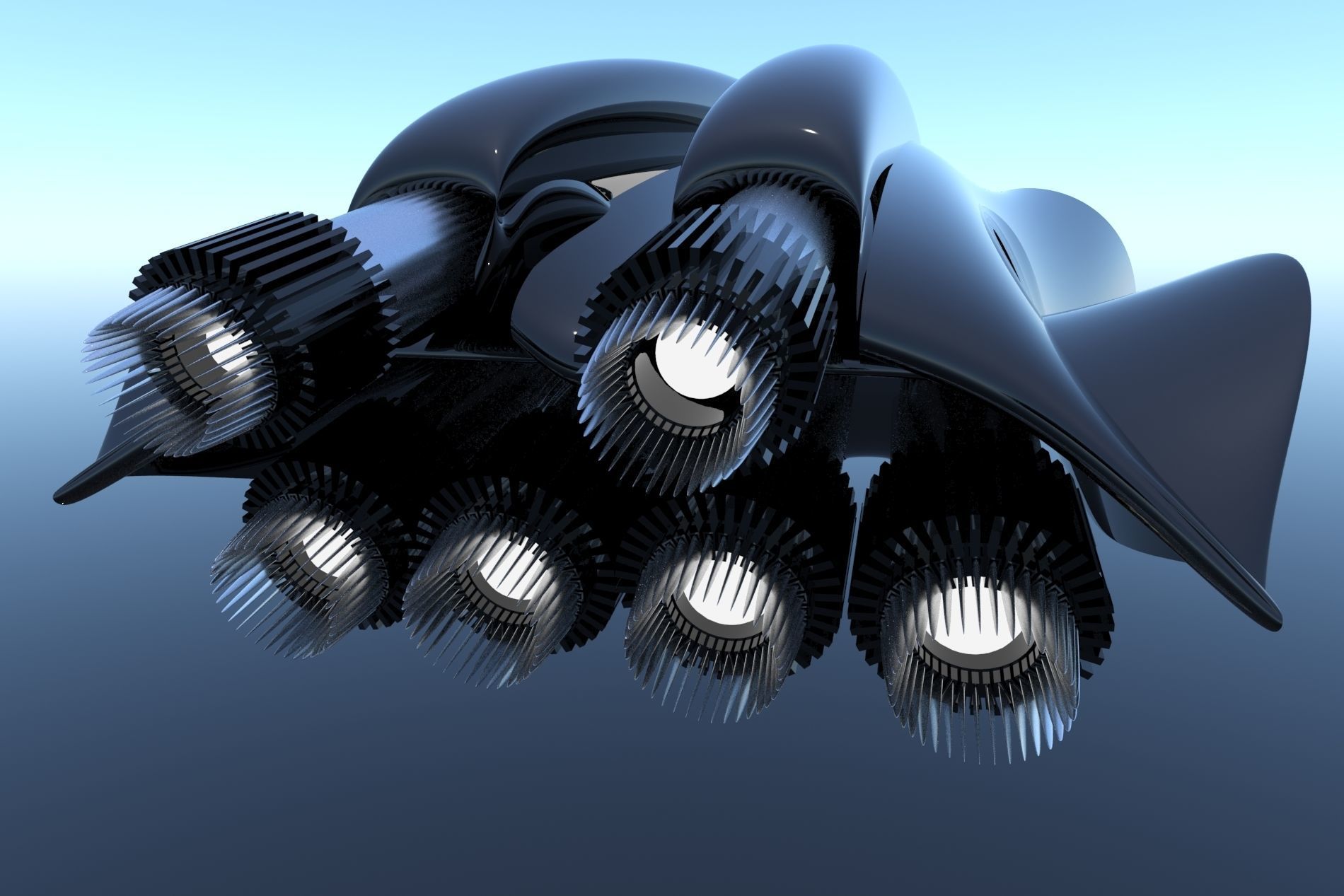 Spaceship Sci-Fi Turbo 3D 3D model_5