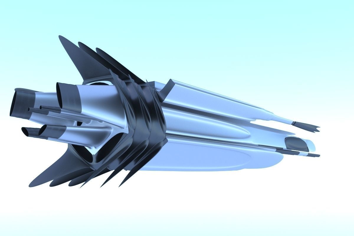 Spaceship Sci-fi Destroyer 3D 3D model_17