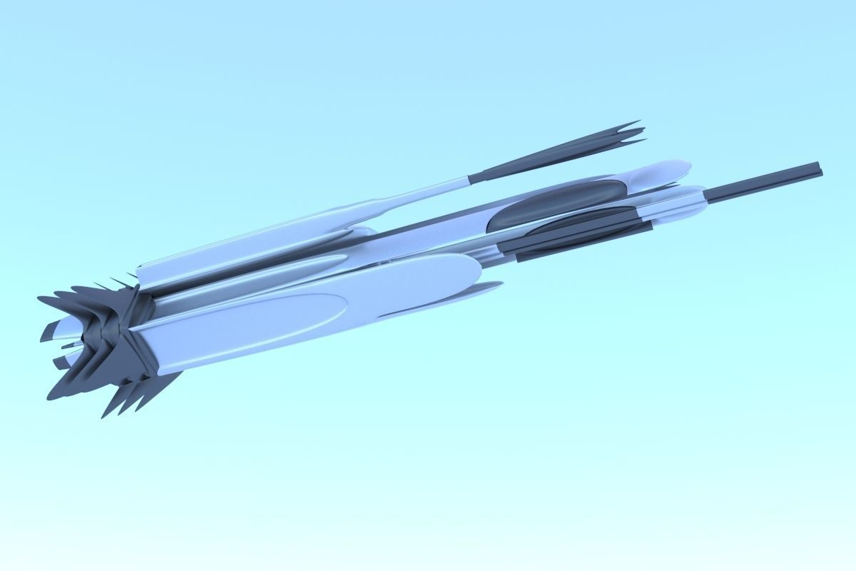 Spaceship Sci-fi Destroyer 3D 3D model_16