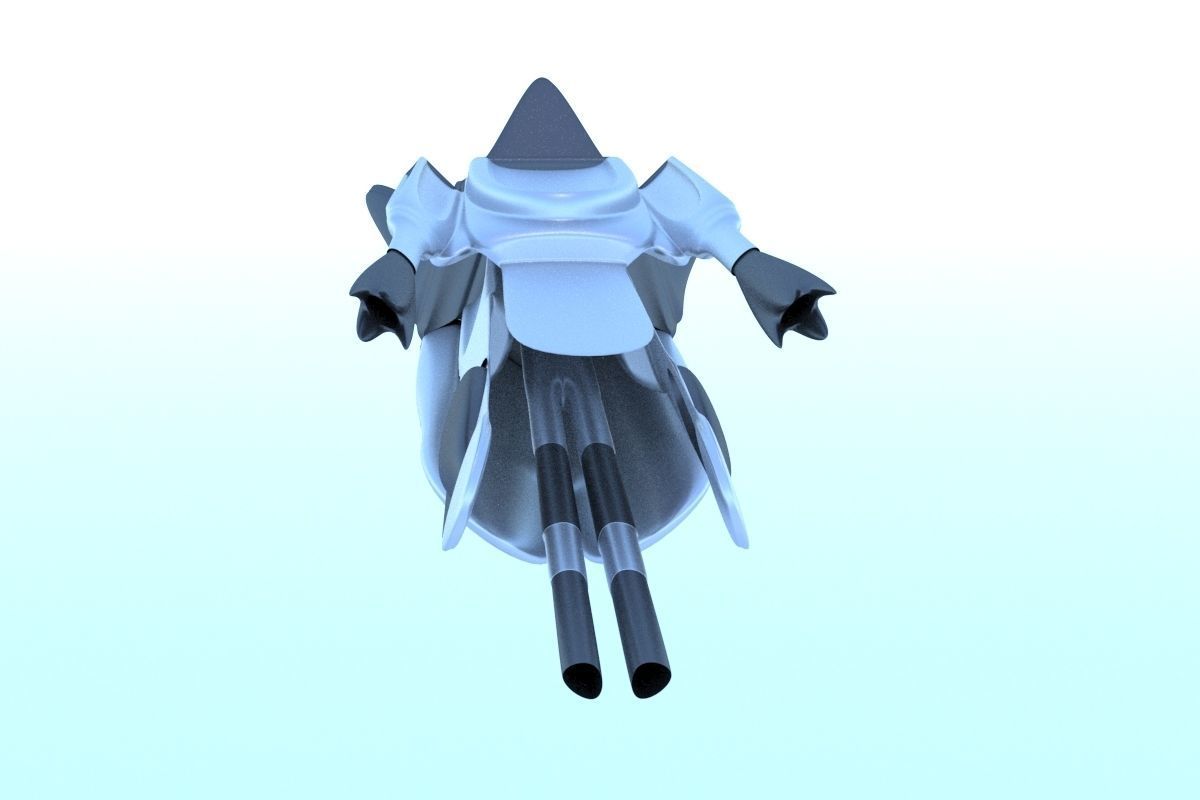 Spaceship Sci-fi Destroyer 3D 3D model_2