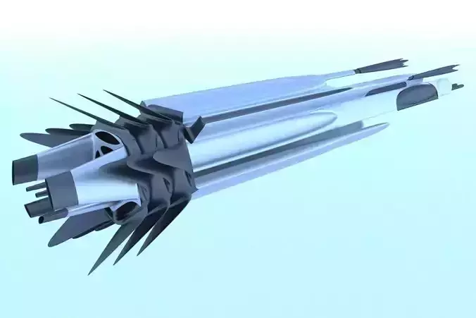 Spaceship Sci-fi Destroyer 3D