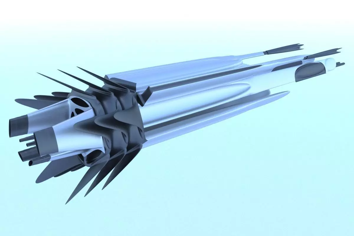 Spaceship Sci-fi Destroyer 3D 3D model_0