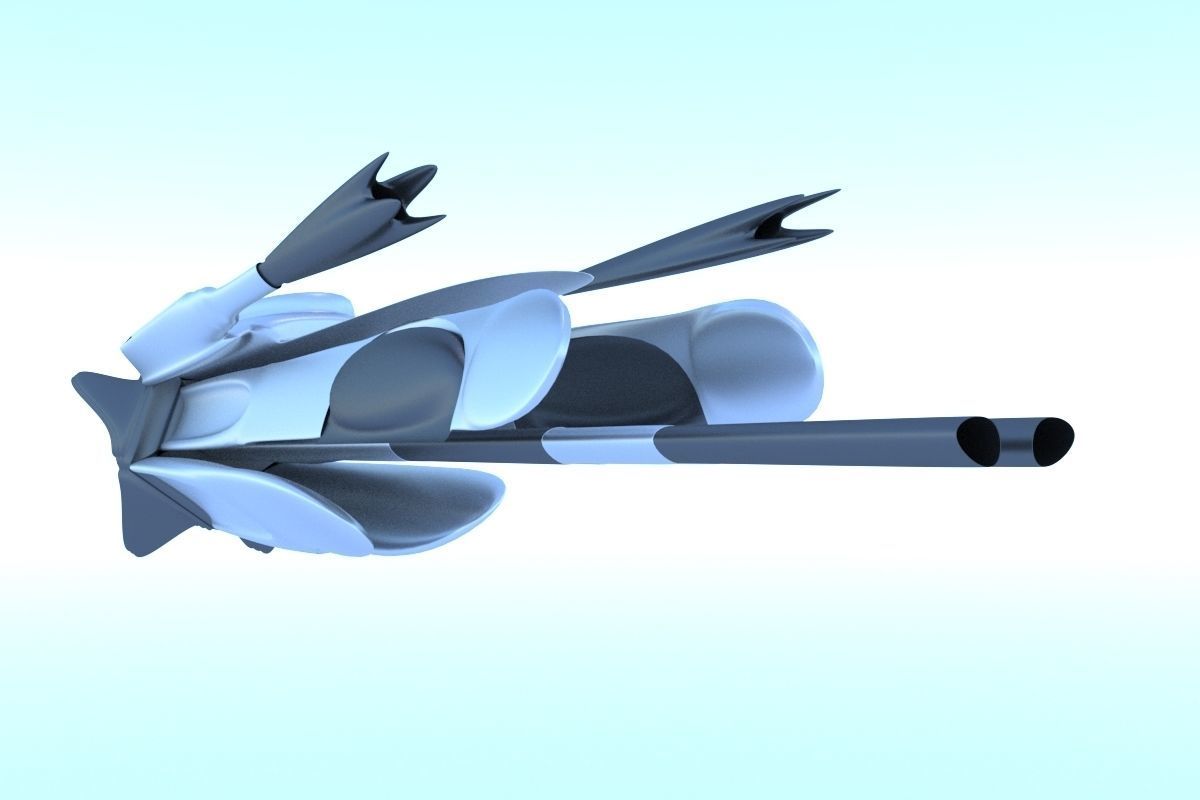 Spaceship Sci-fi Destroyer 3D 3D model_14