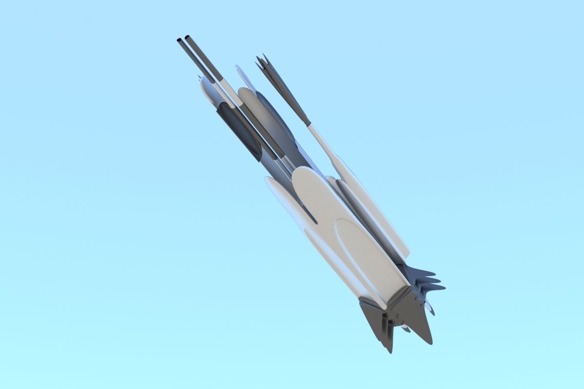 Spaceship Sci-fi Destroyer 3D 3D model_10