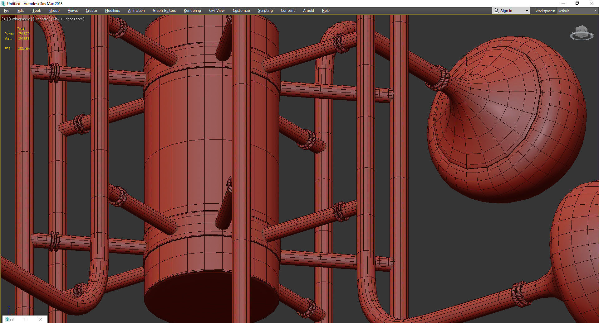 FLEMING CHANDELIER Low-poly 3D model_4