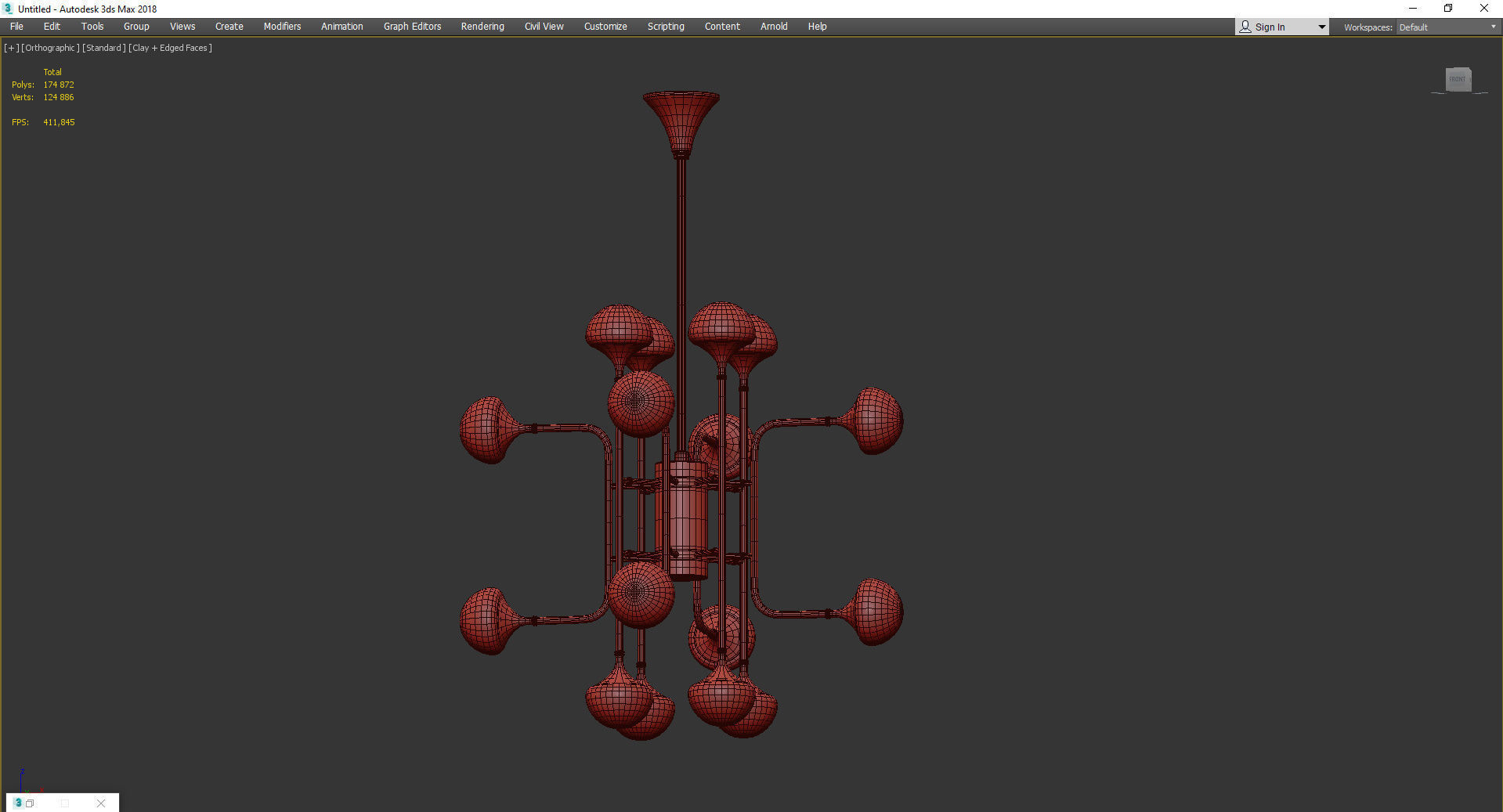 FLEMING CHANDELIER Low-poly 3D model_2