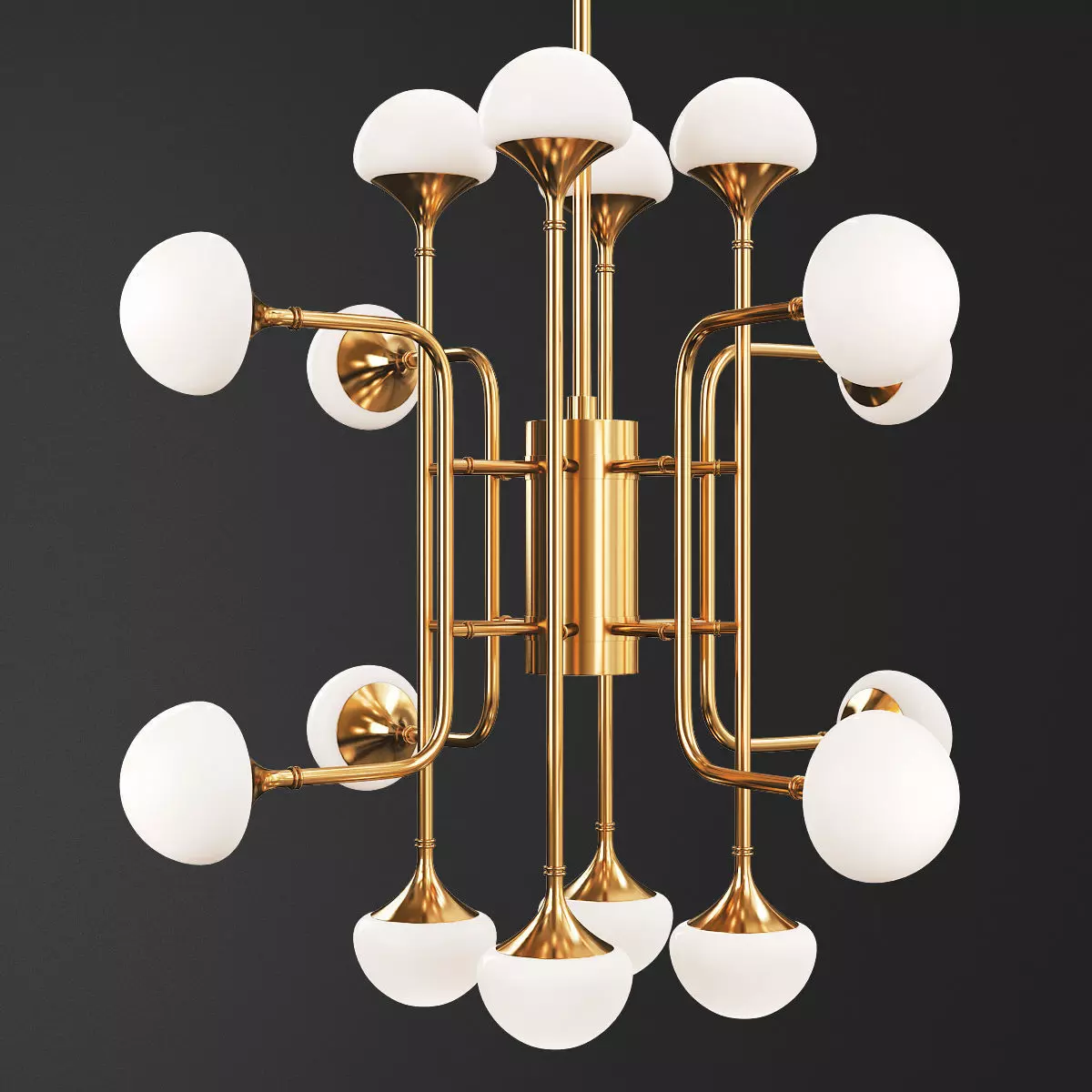 FLEMING CHANDELIER Low-poly 3D model_0
