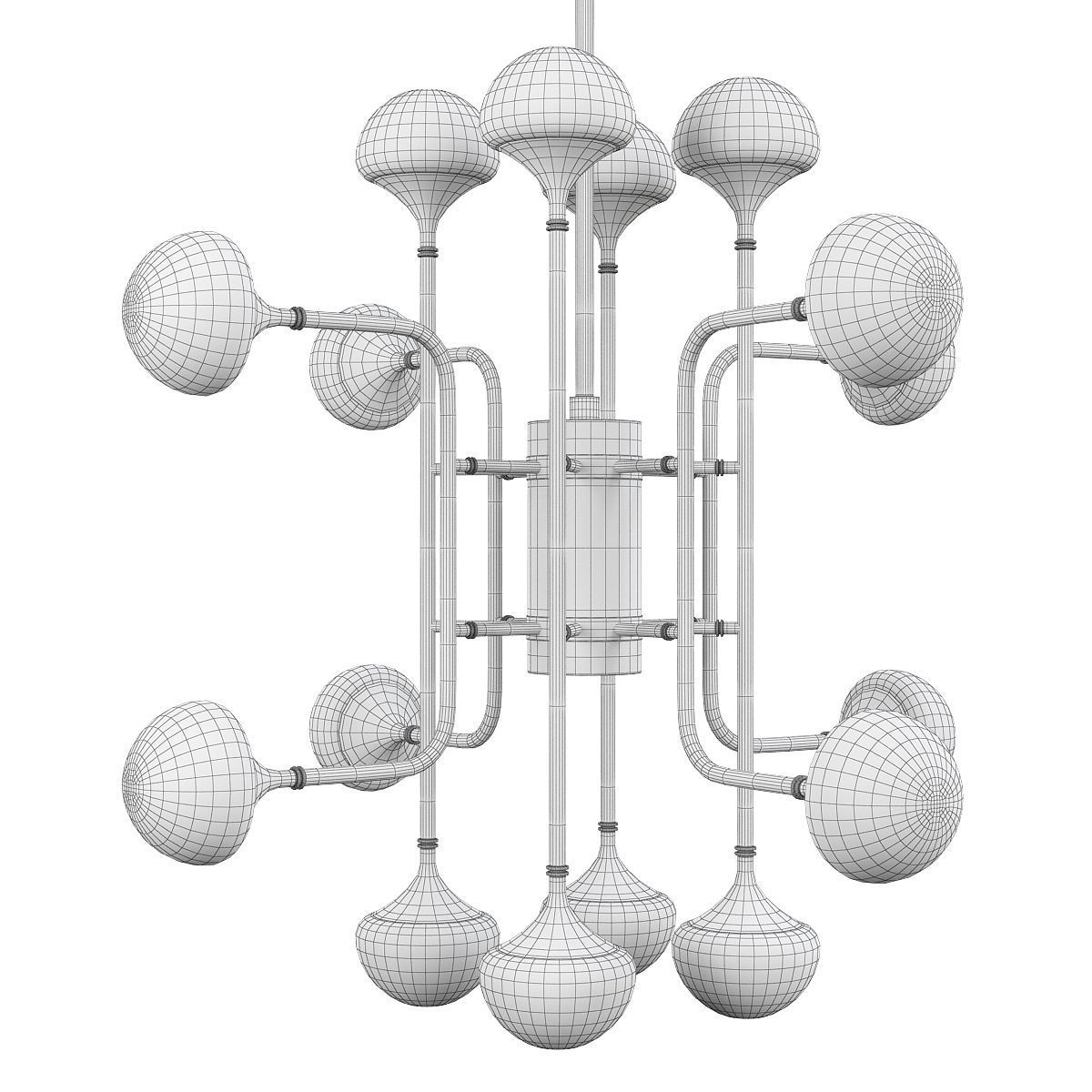 FLEMING CHANDELIER Low-poly 3D model_1