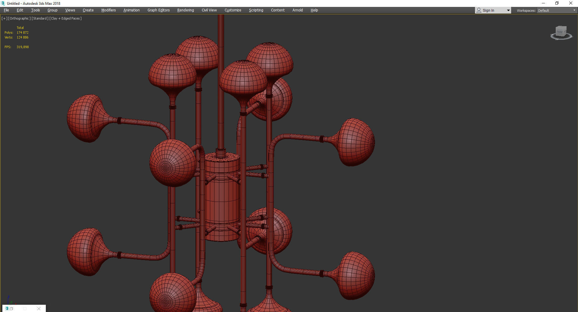 FLEMING CHANDELIER Low-poly 3D model_3