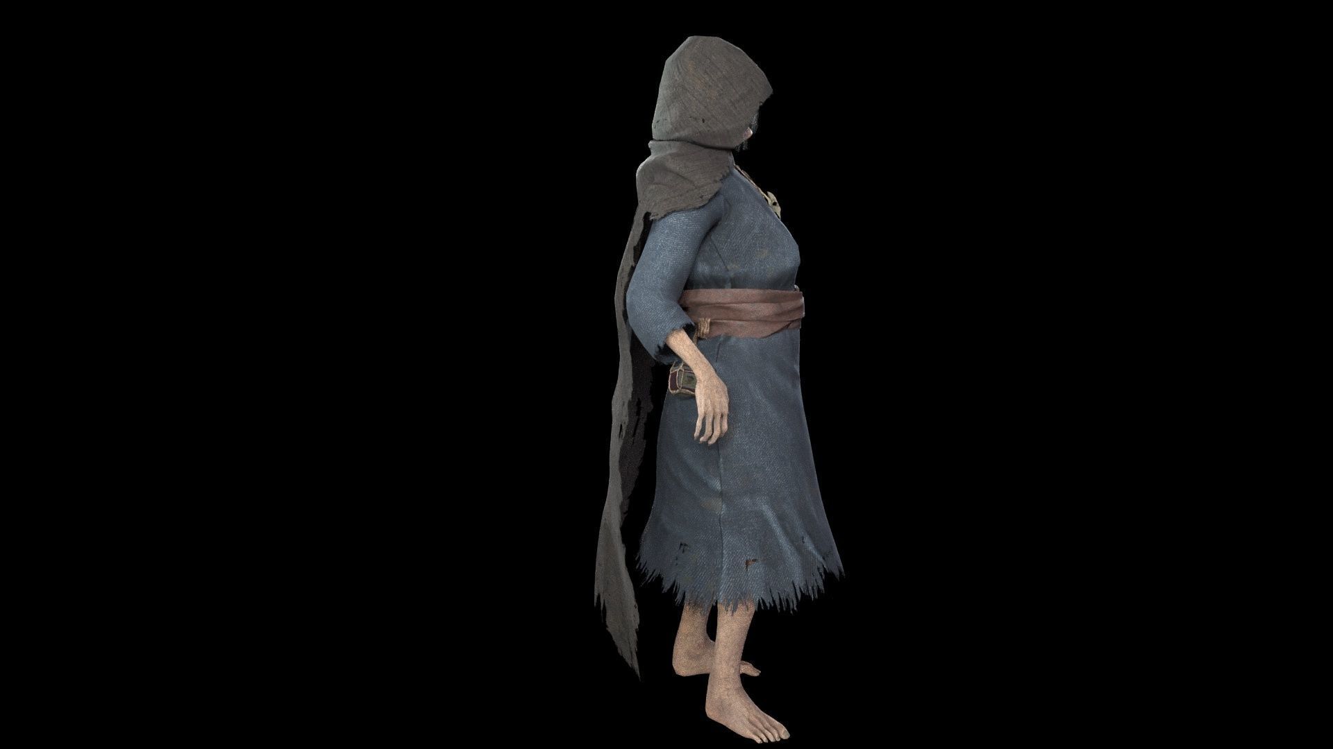 Witch Low-poly 3D model_30