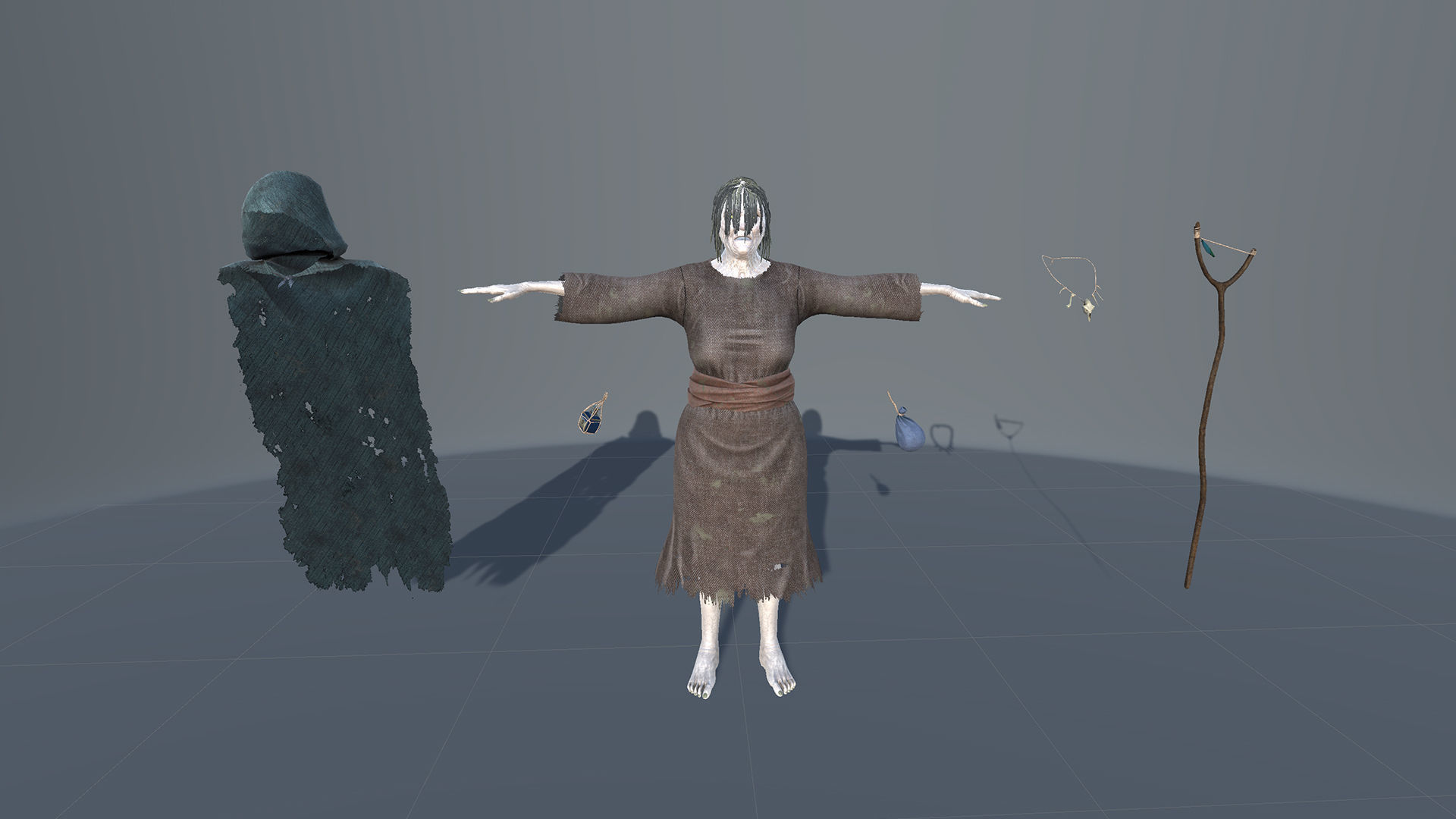 Witch Low-poly 3D model_22