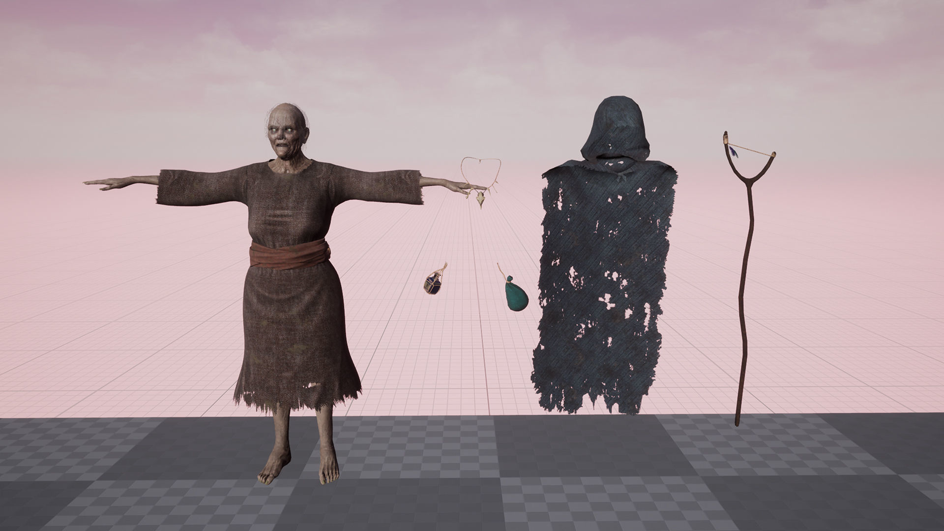 Witch Low-poly 3D model_17