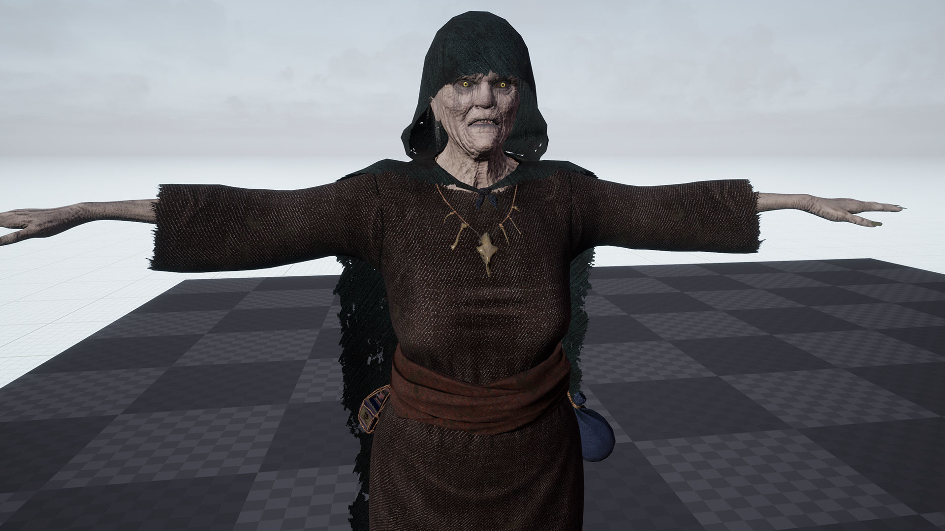 Witch Low-poly 3D model_14