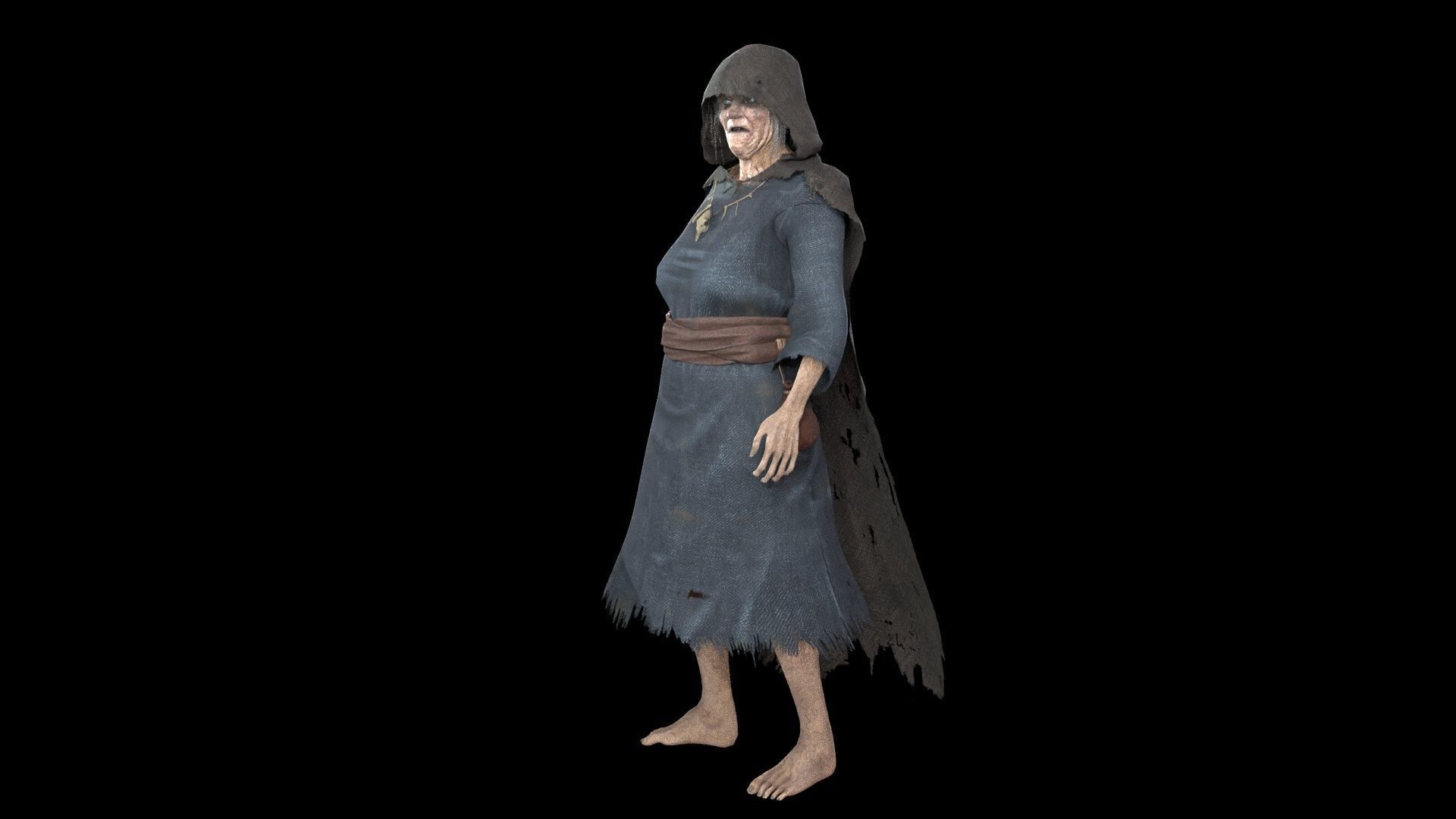Witch Low-poly 3D model_26