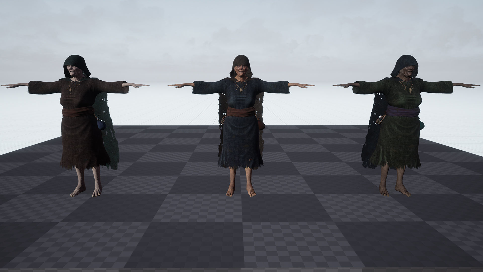 Witch Low-poly 3D model_13