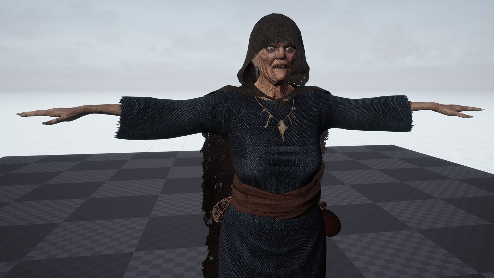 Witch Low-poly 3D model_15