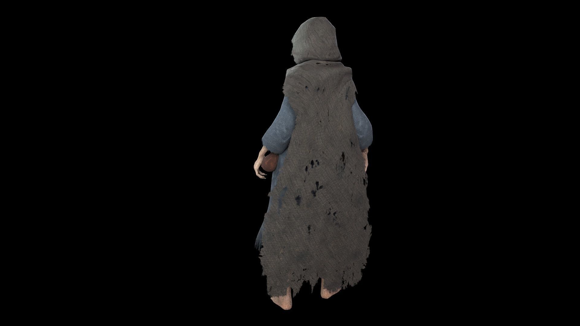 Witch Low-poly 3D model_23