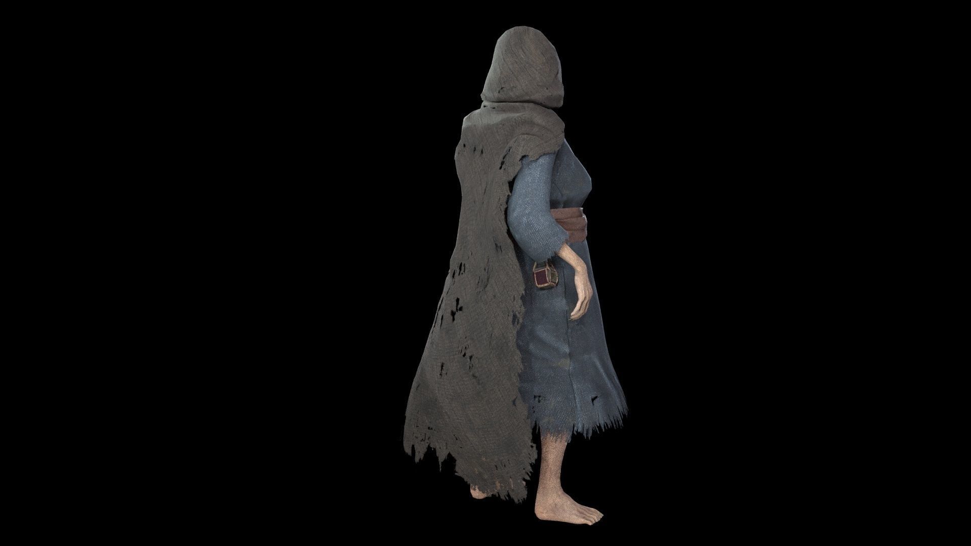 Witch Low-poly 3D model_31