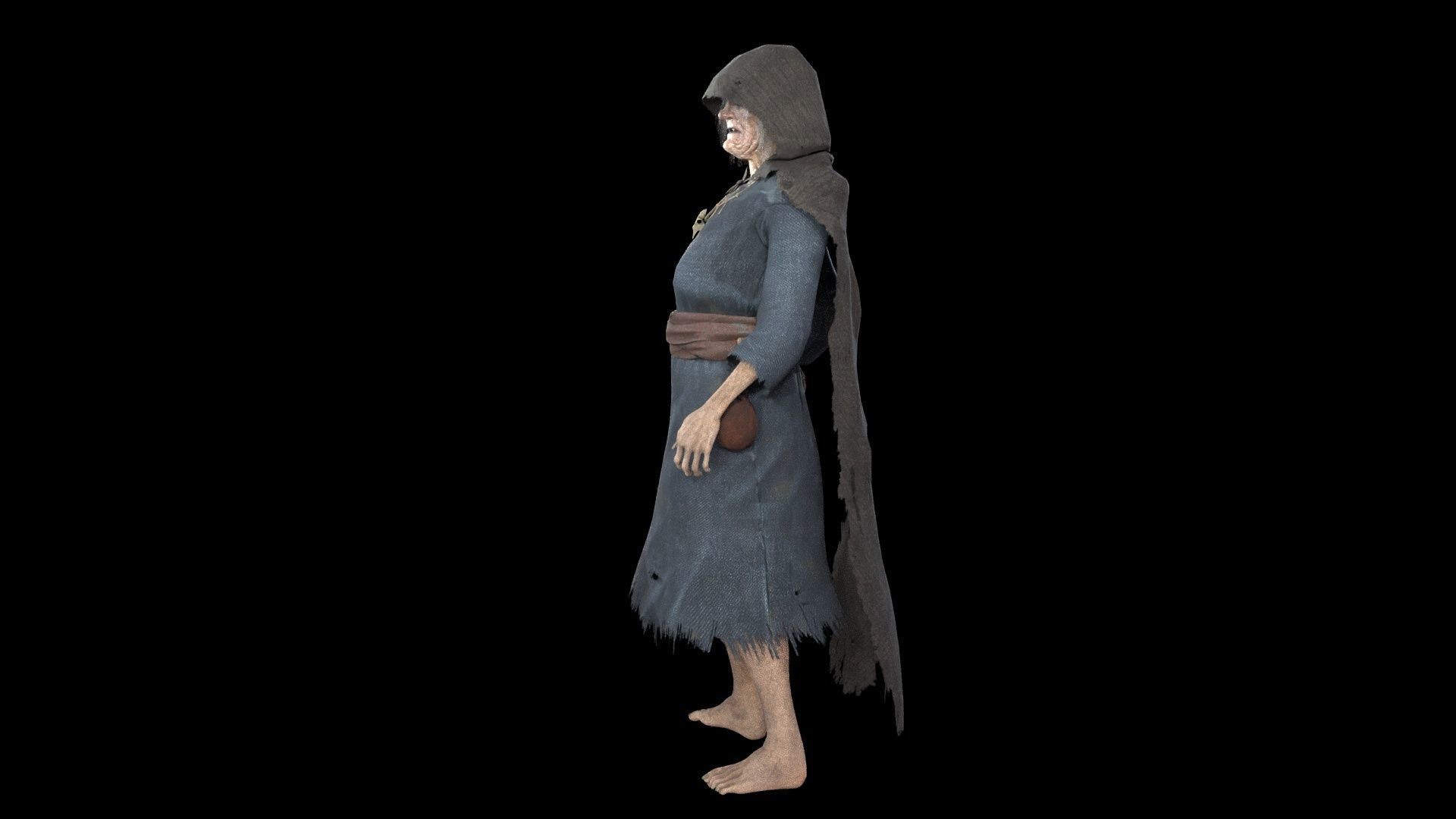 Witch Low-poly 3D model_25