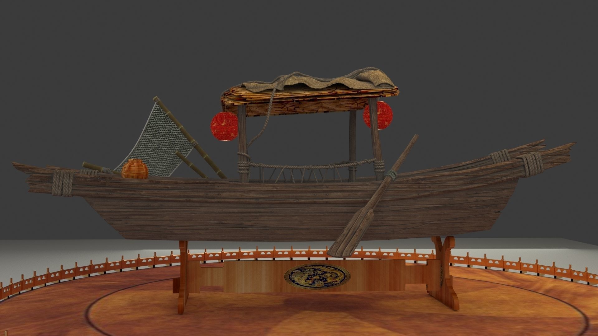 CChinese fishing boat 3D model_3