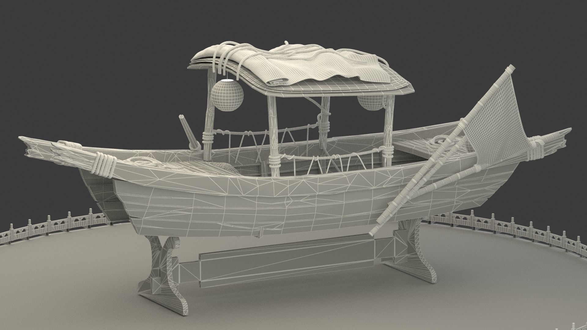 CChinese fishing boat 3D model_8