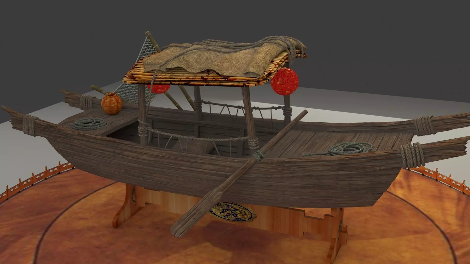CChinese fishing boat 3D model_0