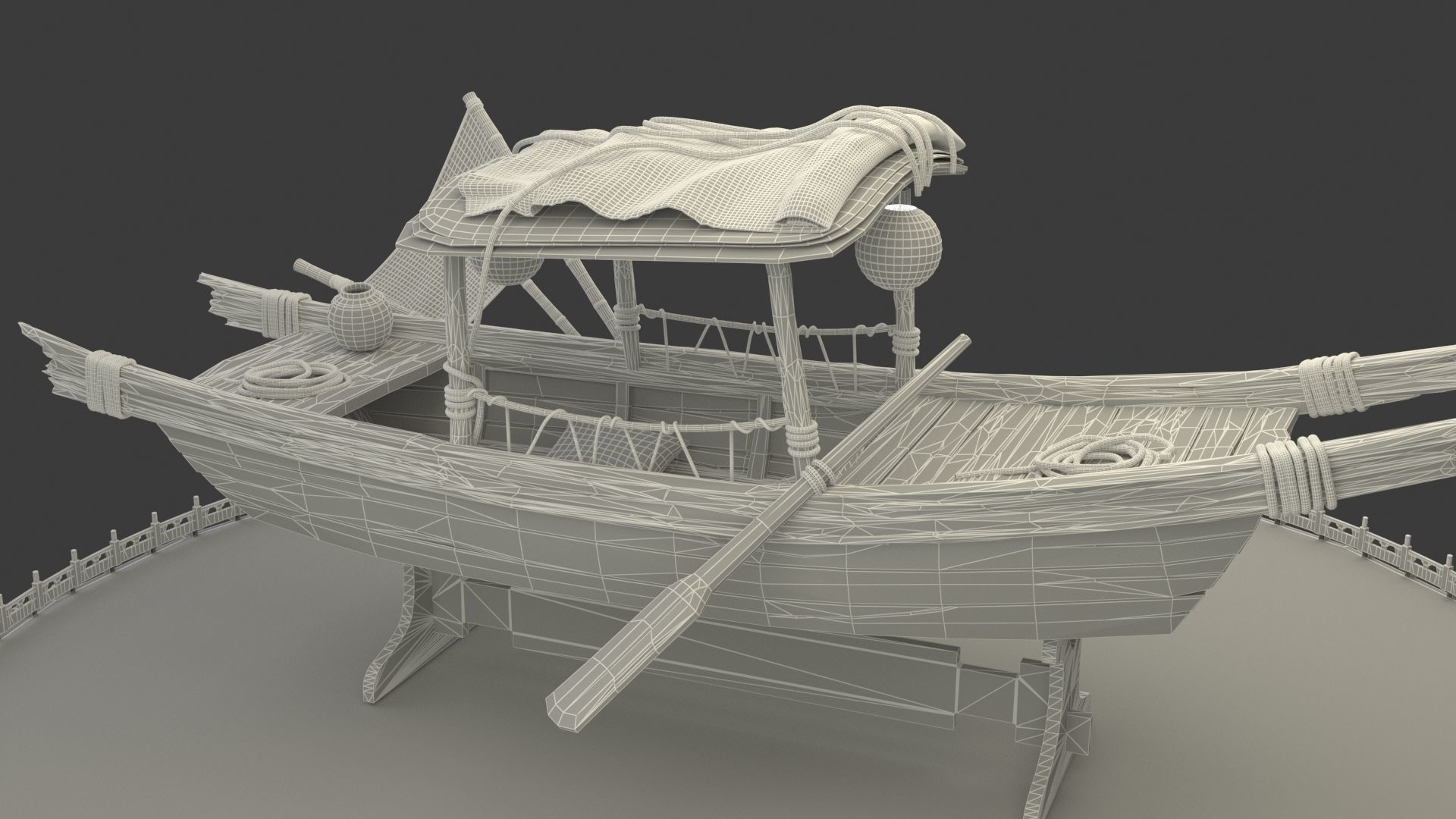 CChinese fishing boat 3D model_7